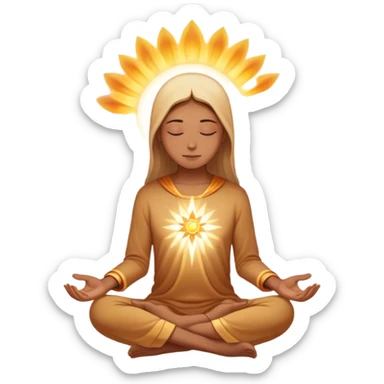 A silhouette of a person sitting with their head down, surrounded by two spiritual auras—one offering a hand and another radiating warmth, symbolizing kindness. A soft light behind them represents hope, unseen but present. 🌅 sticker
