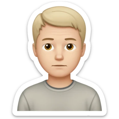 customer. 1 person only white male with shoulder normal person cloths sticker