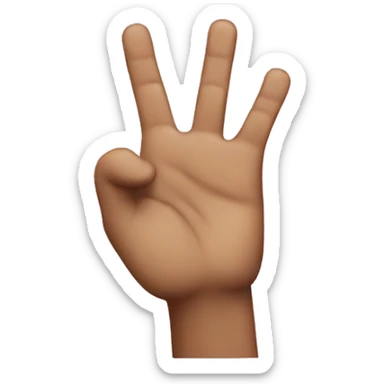 put your thumb between your little finger sticker