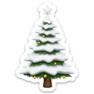 white christmas tree  sticker