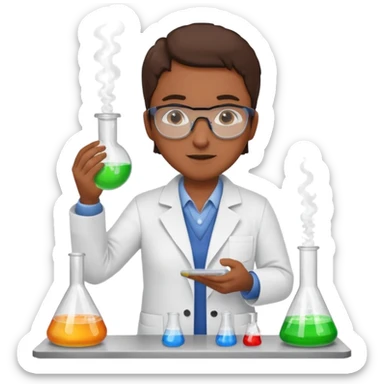 chemistry lab with teacher sticker