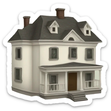 White pentahouse in the style of old money sticker