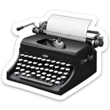 typewriter sticker