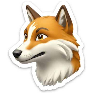 Renard blanc des montagne sticker