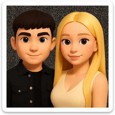 Slightly increase the volume of the upper body of the girl and slightly rotate her to face forward. Maintain the style of the original image. sticker