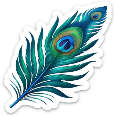 create a single peacock feather emoji just like whaatsapp emojis sticker