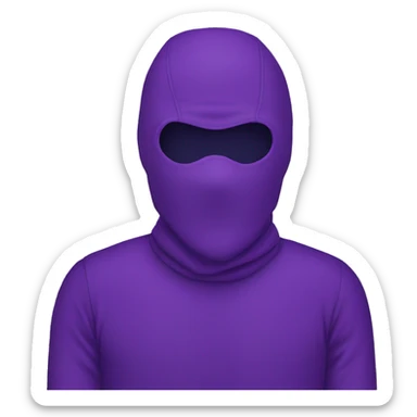 guy in purple balaclava sticker