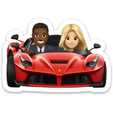 brunette man sitting with blonde girl sitting in
Ferrari Laferrari sticker