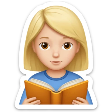 A child reading a book  sticker