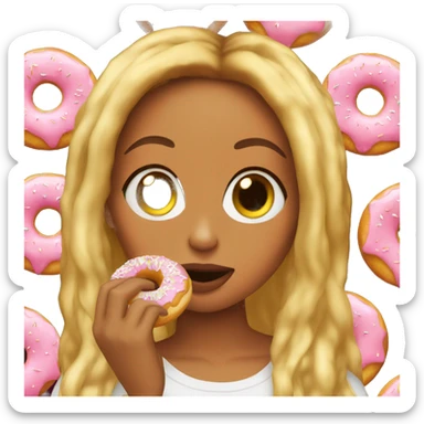 Beyonce eating a donut sticker