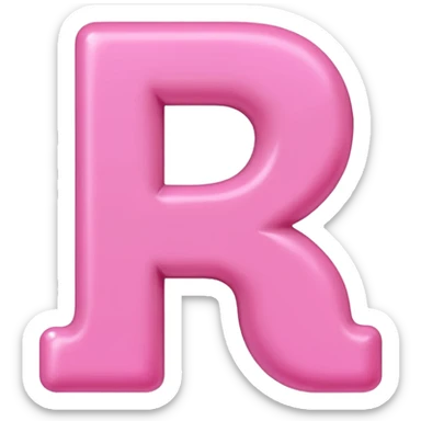 mix color pinks letter p sticker