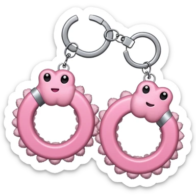 Fuzzy handcuffs sticker