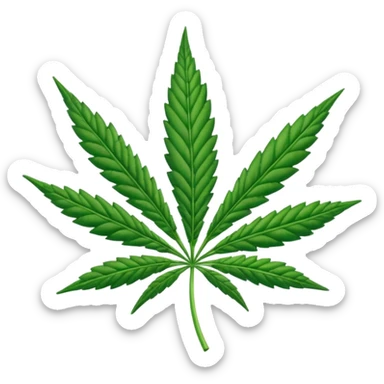 cannabis leaf sticker