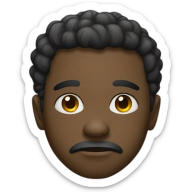 sad afroamerican grim sticker