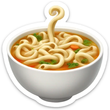 noodle soup running on a tredmile sticker