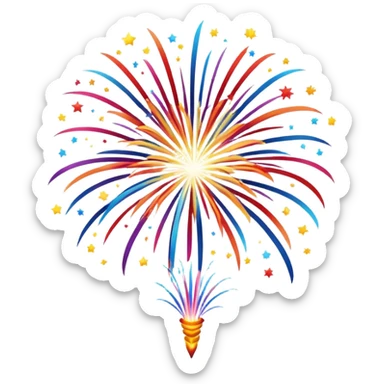 fireworks in the sky sticker