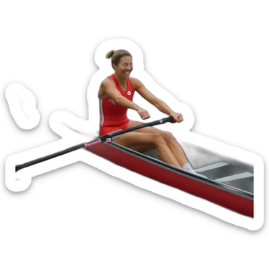 ohio state buckeyes woman rower in a boat sticker