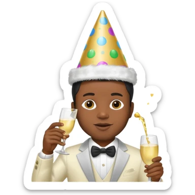 do an emoji of a black guy with baby oil and dyddys parti sticker