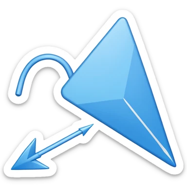 Blue mouse cursor sticker