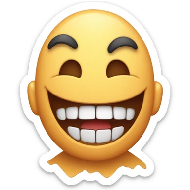 Laughing stitches  sticker