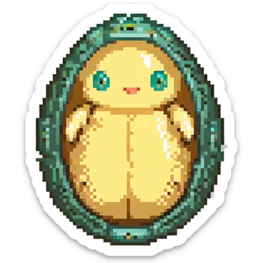 MRI parasitic embryo, digital, fetal small shape, eerie, horror, pupa, crystalis, in-utero, sea-life, siphonophore, polyp, Cnidaria, within egg, metamorphosis sticker