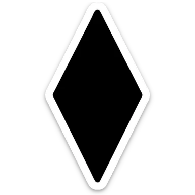 solid filled orange The Sims diamond (Plumbob) icon sticker