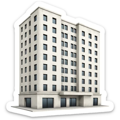 Berghain exterior, white background sticker