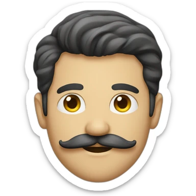 homme avec une petite moustache sticker
