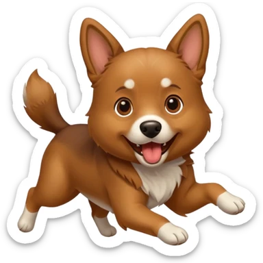 dog escaping sticker