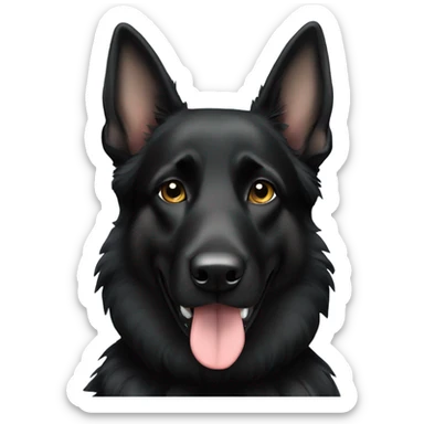 Black german shepherd  sticker