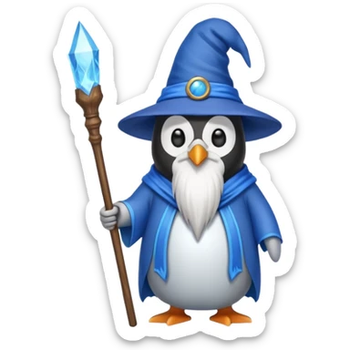 Penguin Wizard sticker