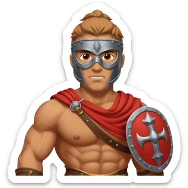 gladiator with mask sticker