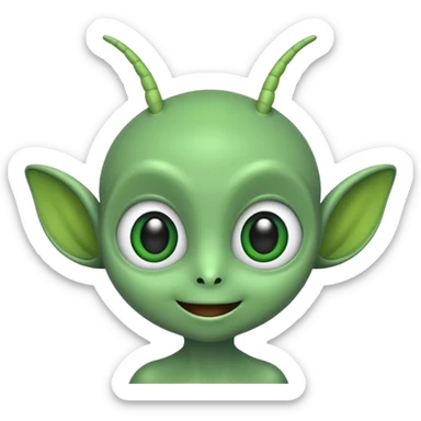 Make me a cute alien it's werd make it cute sticker