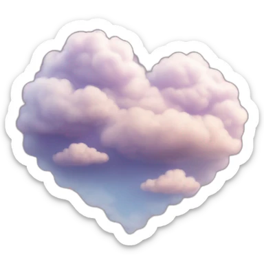 Corazón en las nubes sticker