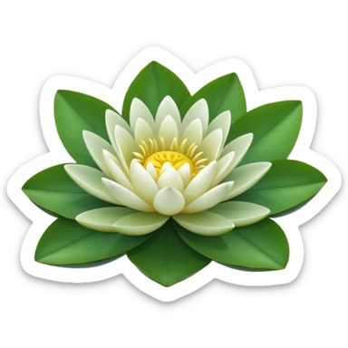 water lily circle leaf sticker