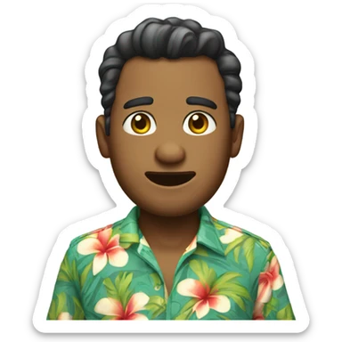 Nuthead in a Hawaiian shirt  sticker