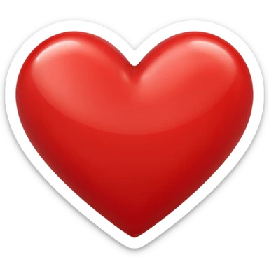 red heart on a blue background sticker