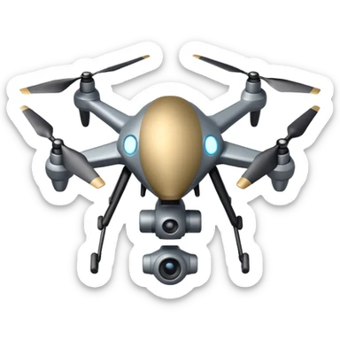 generate realistic combat drone controlled by ai without surveillance camera sticker