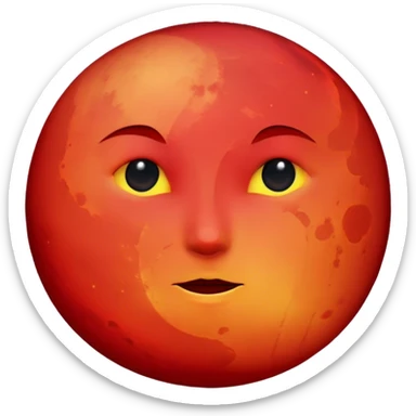Lunar eclipse moon sticker