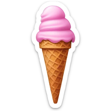 Pink ice cream cone sticker