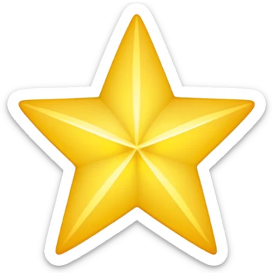 a single star, classic five-pointed shape, simple and bold sticker