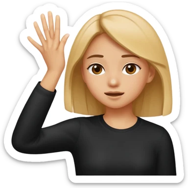 A girl doing a dab  sticker