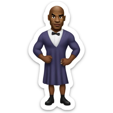 mike tyson in a dress sticker