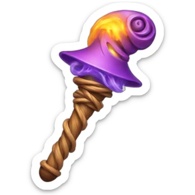 Twisted magic wand sticker