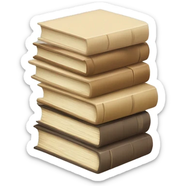 Beige stack of books sticker