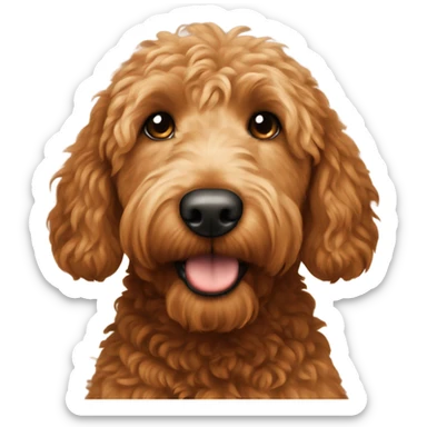 Golden doodle red brown sticker