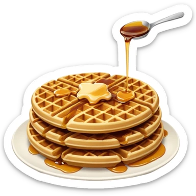 Eating waffles sticker