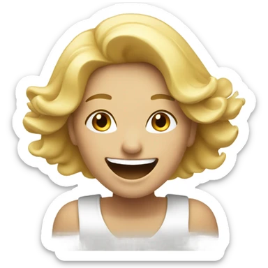 blondie woman celebrating sticker