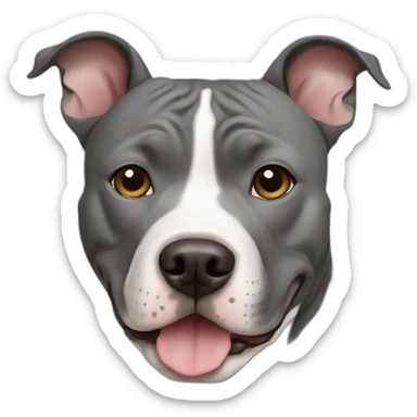 Gray american staffordshire terrier sticker
