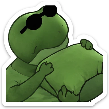 Someone rolling off their bed sticker